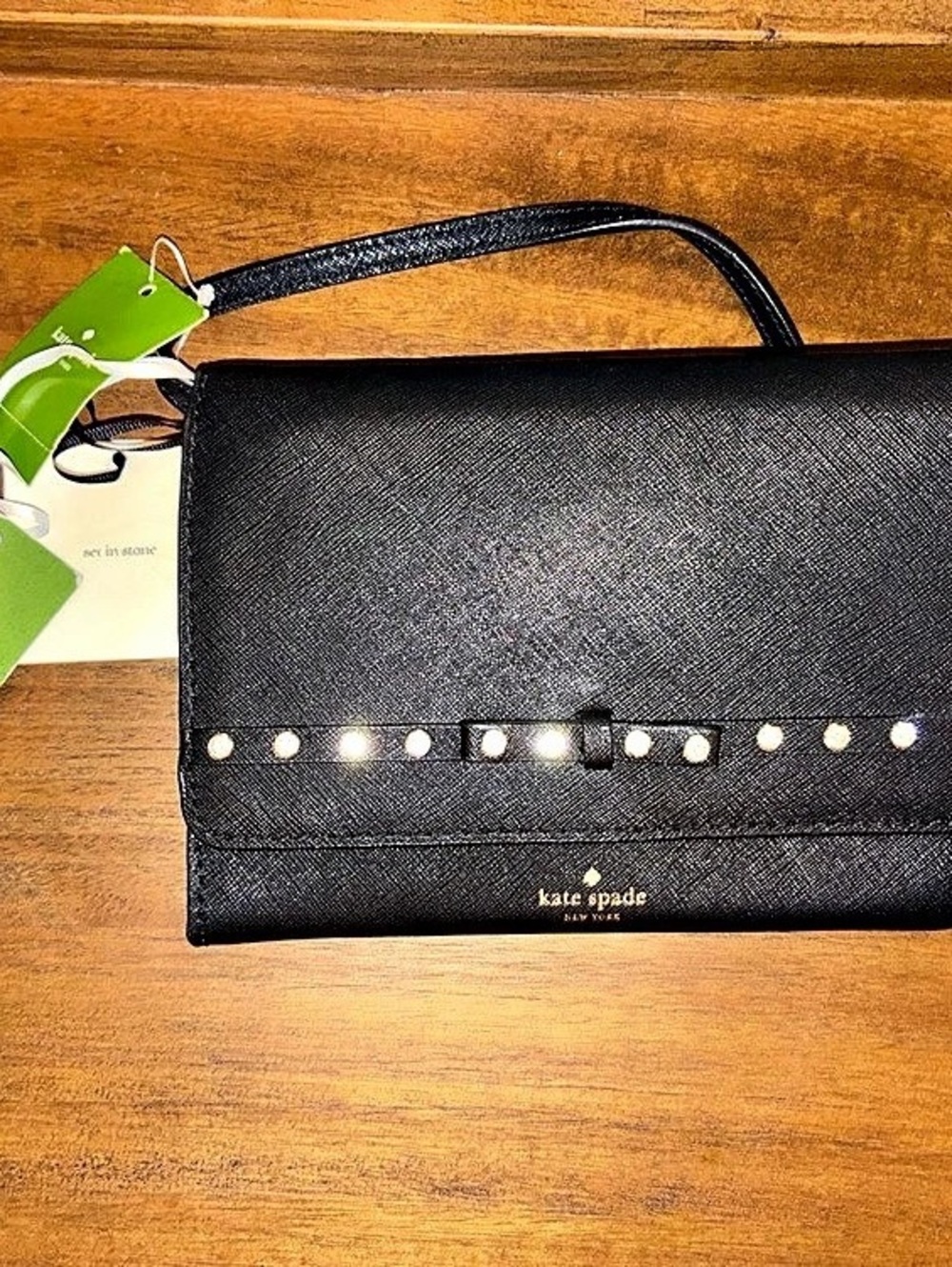 Kate Spade Black Studded Crossbody NWT